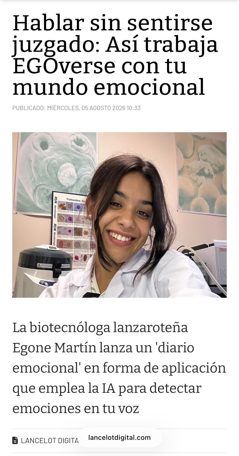 Lancelot Digital: Hablar sin sentirse juzgado, así trabaja EGOverse